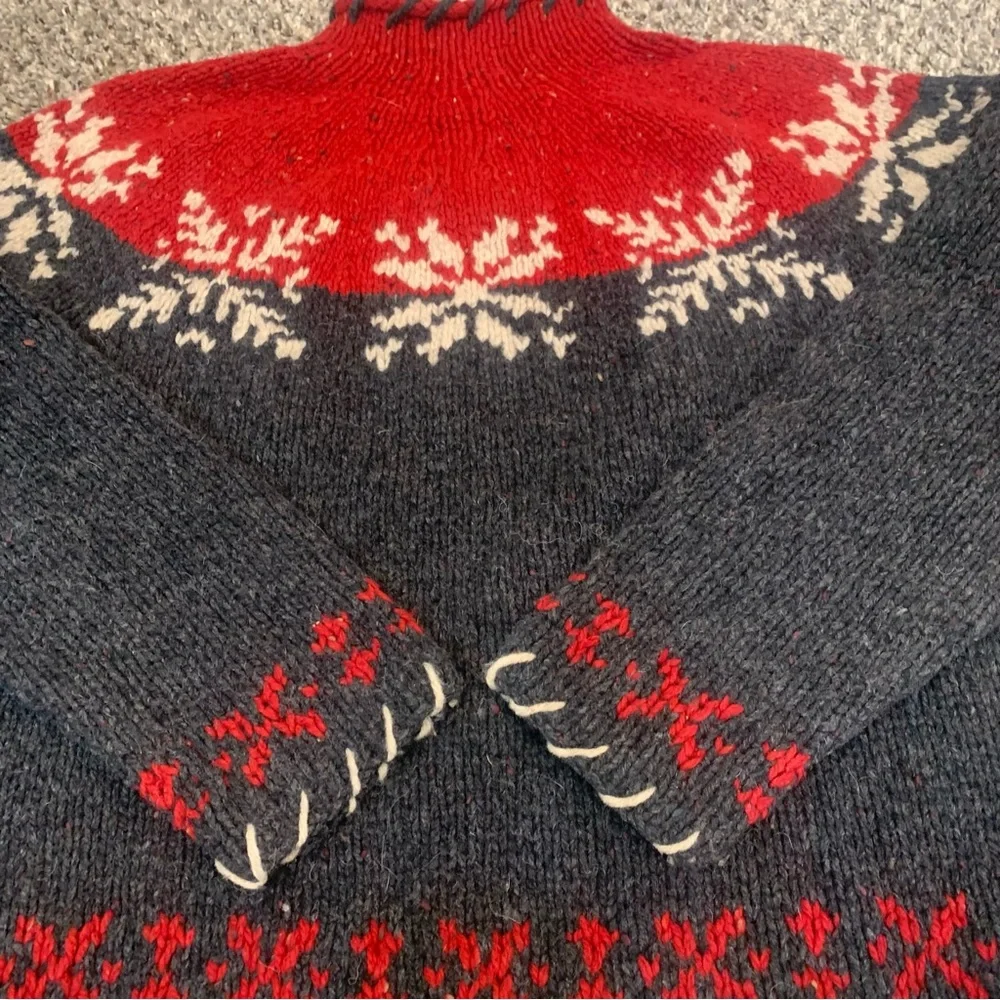 Woolrich Vintage Wool Chunky Mock Neck Nordic Sweater - Picture 9 of 11